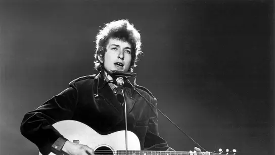 Bob Dylan, durante un concierto en la gira de 1967 Bob Dylan, durante un concierto en la gira de 1967