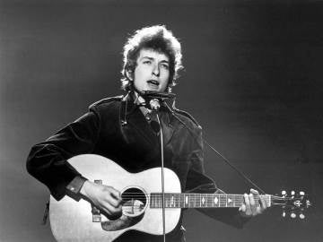 Bob Dylan, durante un concierto en la gira de 1967 Bob Dylan, durante un concierto en la gira de 1967