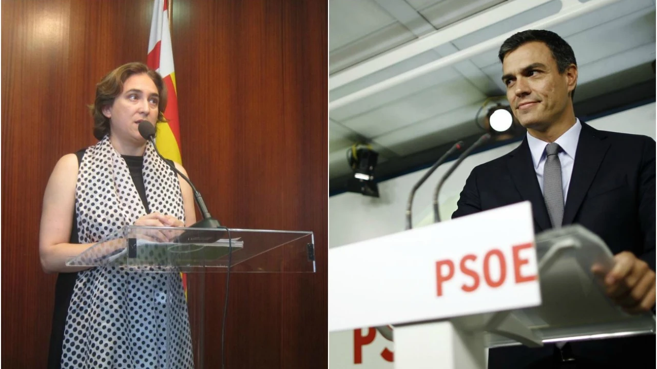 Ada Colau y Pedro Sánchez