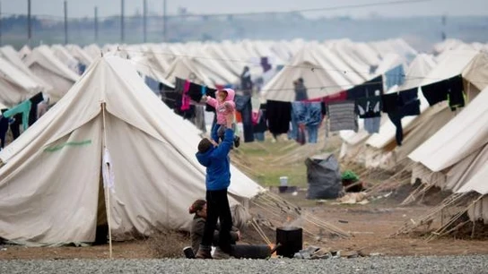 Imagen del campo de refugiados de Idomeni. Imagen del campo de refugiados de Idomeni.