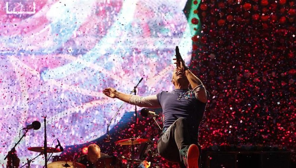 Chris Brown, en el concierto de Coldplay en Barcelona