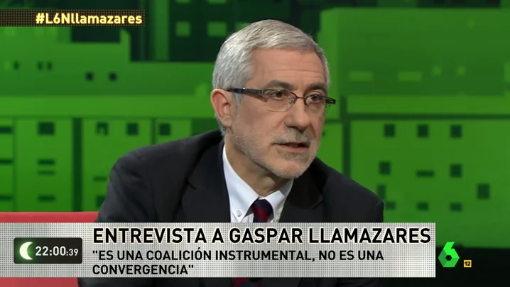 Frame 16.328003 de: Gaspar Llamazares: "No me gusta mucho el nombre Unidos Podemos"