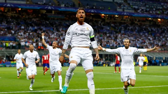 Sergio Ramos celebra el 1-0 ante el Atlético Sergio Ramos celebra el 1-0 ante el Atlético