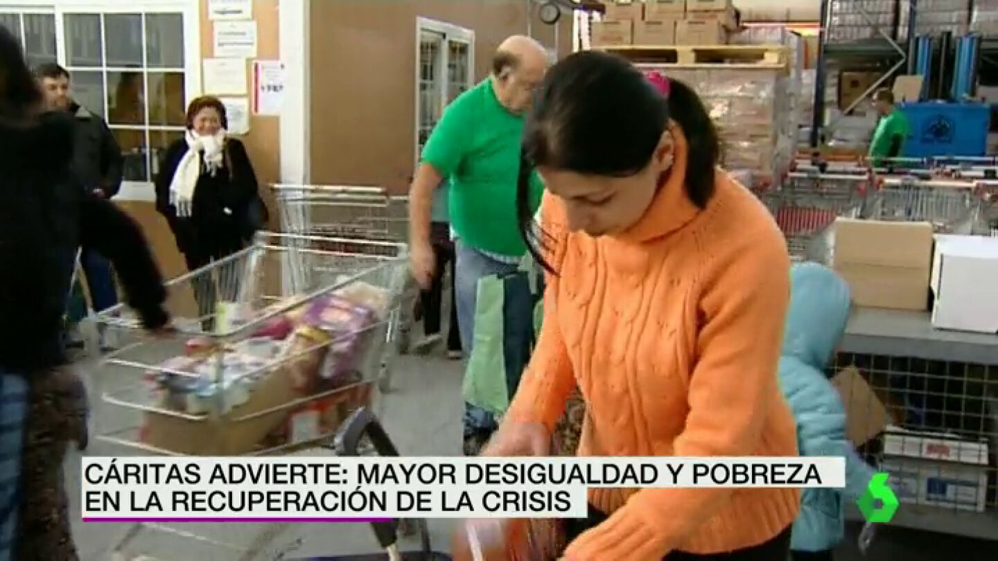 Frame 4.728229 de: C&aacute;ritas advierte de que la recuperaci&oacute;n de la crisis est&aacute; dejando m&aacute;s desigualdad y pobreza