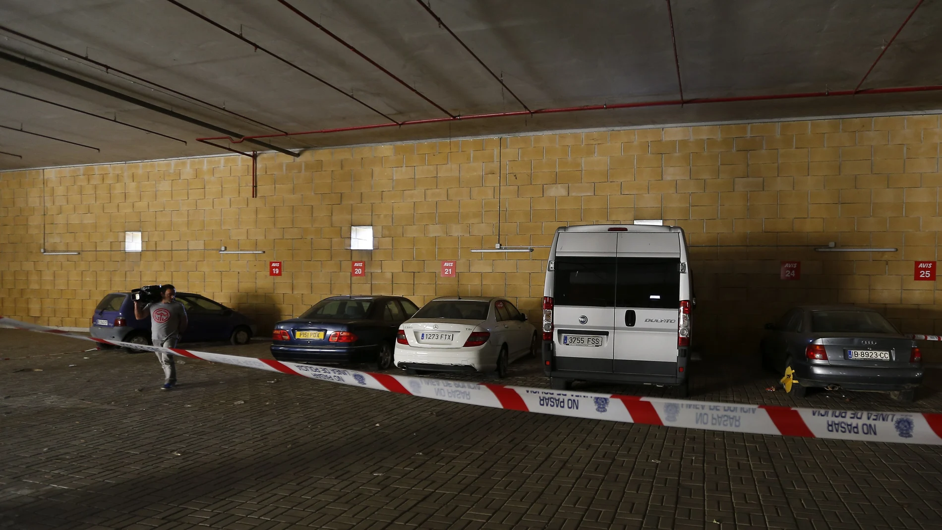 Parking donde se ha producido el asesinato