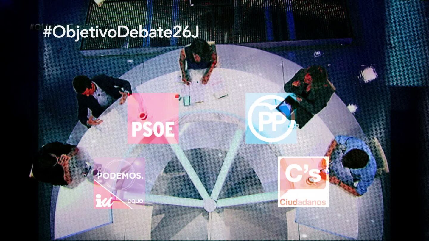 El primer debate electoral entre los cuatro principales partidos, en El Objetivo