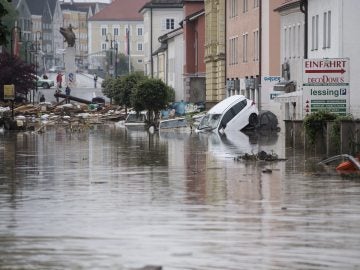 Imagen de archivo de inundaciones al sur de Alemania en 2016 Imagen de archivo de inundaciones al sur de Alemania en 2016