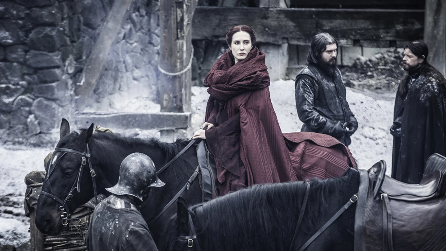 Melisandre en un frame de Juego de Tronos Melisandre en un frame de Juego de Tronos