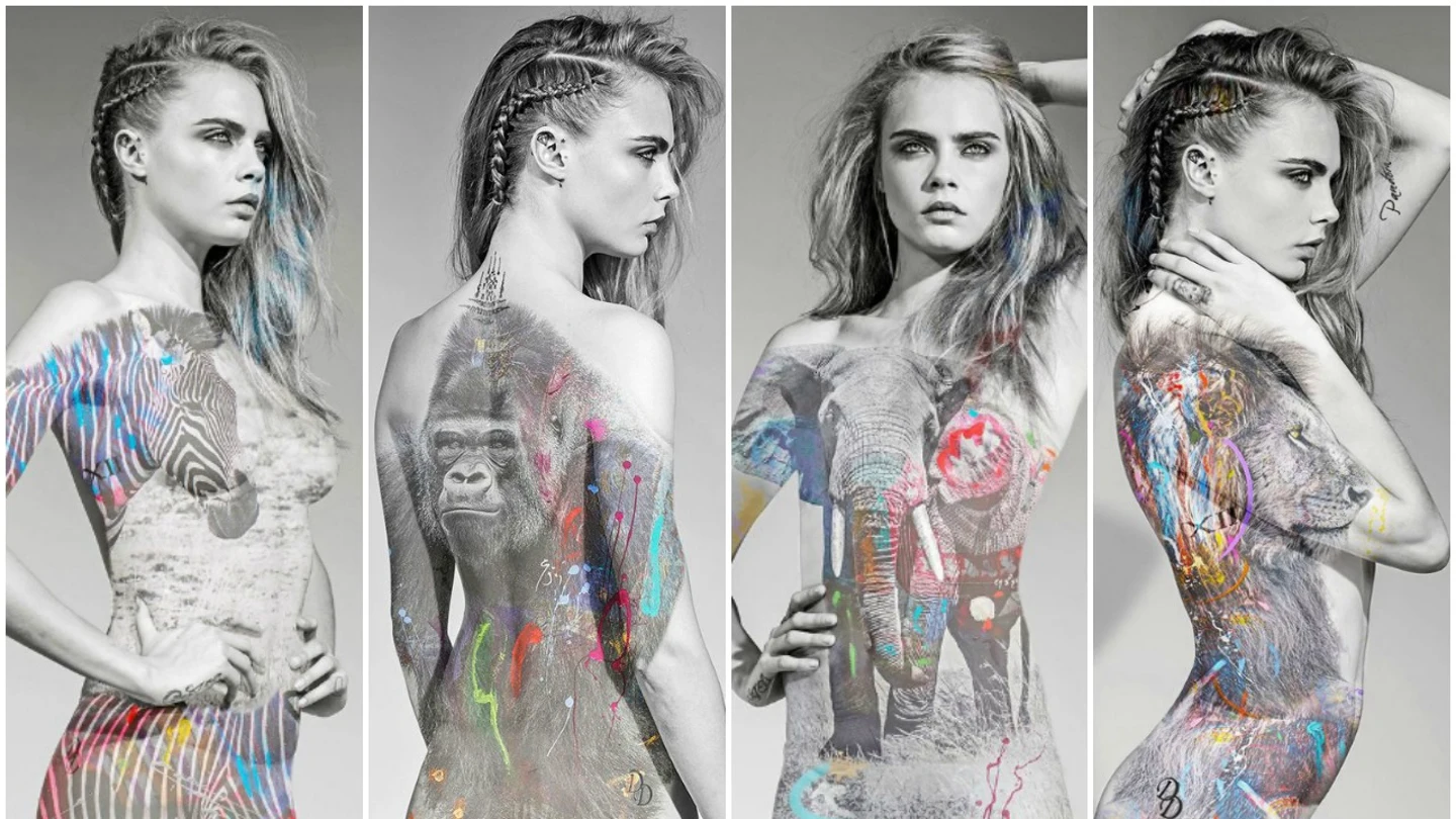 Cara Delevigne se desnuda contra la caza furtiva Cara Delevigne se desnuda contra la caza furtiva