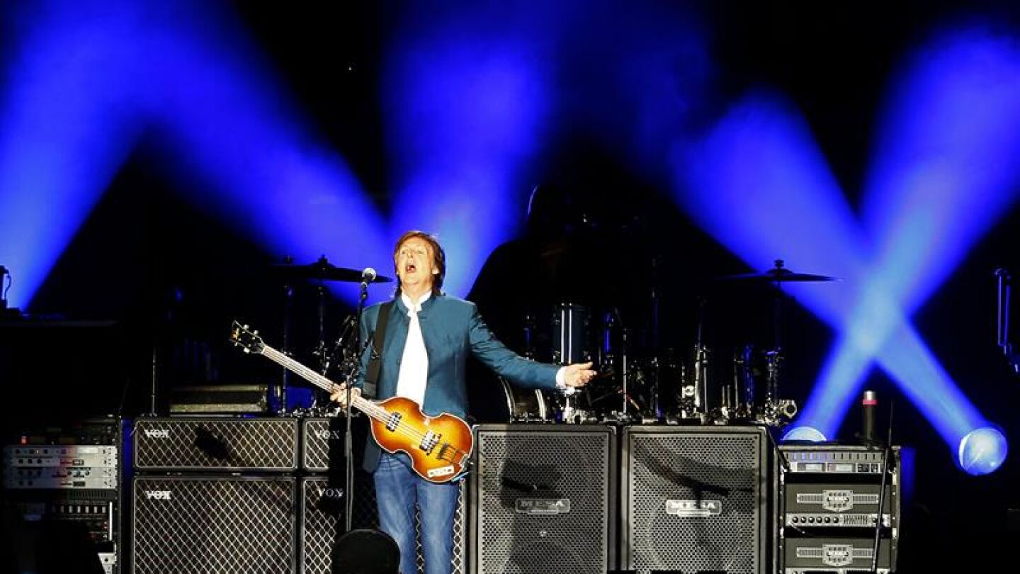 Paul McCartney, durante su concierto en Madrid
