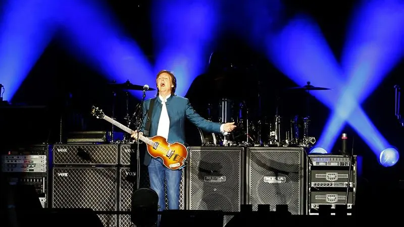 Paul McCartney, durante su concierto en Madrid
