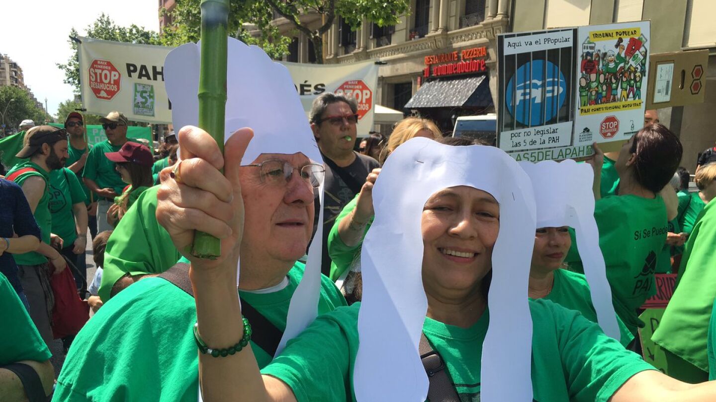 Movilizaciones de la PAH frente a las sedes del PP de todas las capitales de Provincia