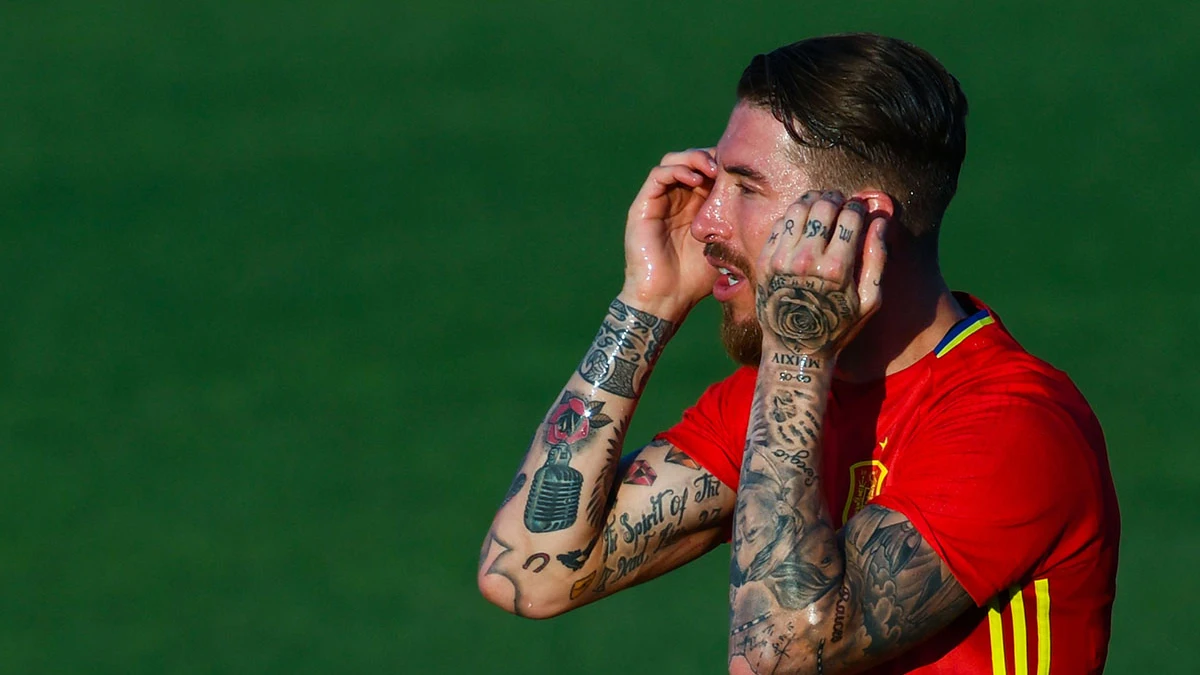 Sergio Ramos con la Selección de España