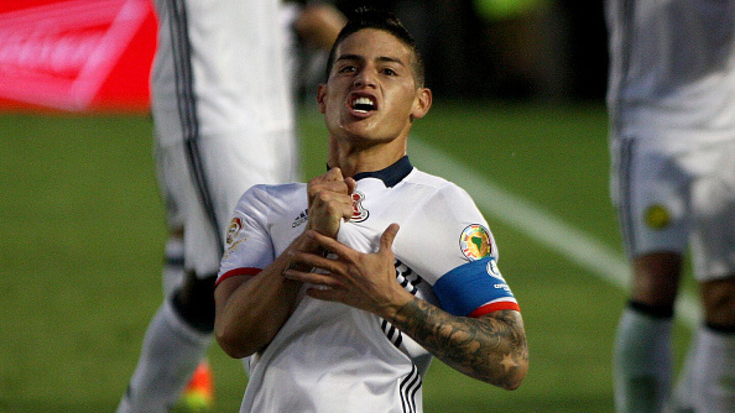 James Rodr&iacute;guez con su selecci&oacute;n 