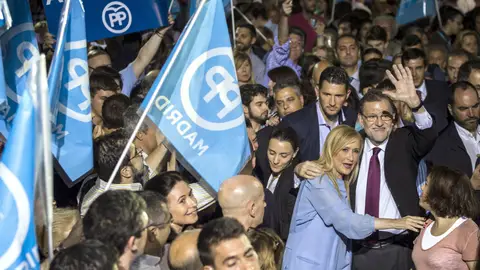 Mariano Rajoy, en el inicio de campaña del PP Mariano Rajoy, en el inicio de campaña del PP