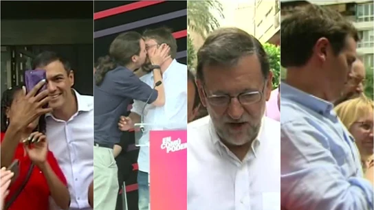 Los principales candidatos a la presidencia en campaña Los principales candidatos a la presidencia en campaña