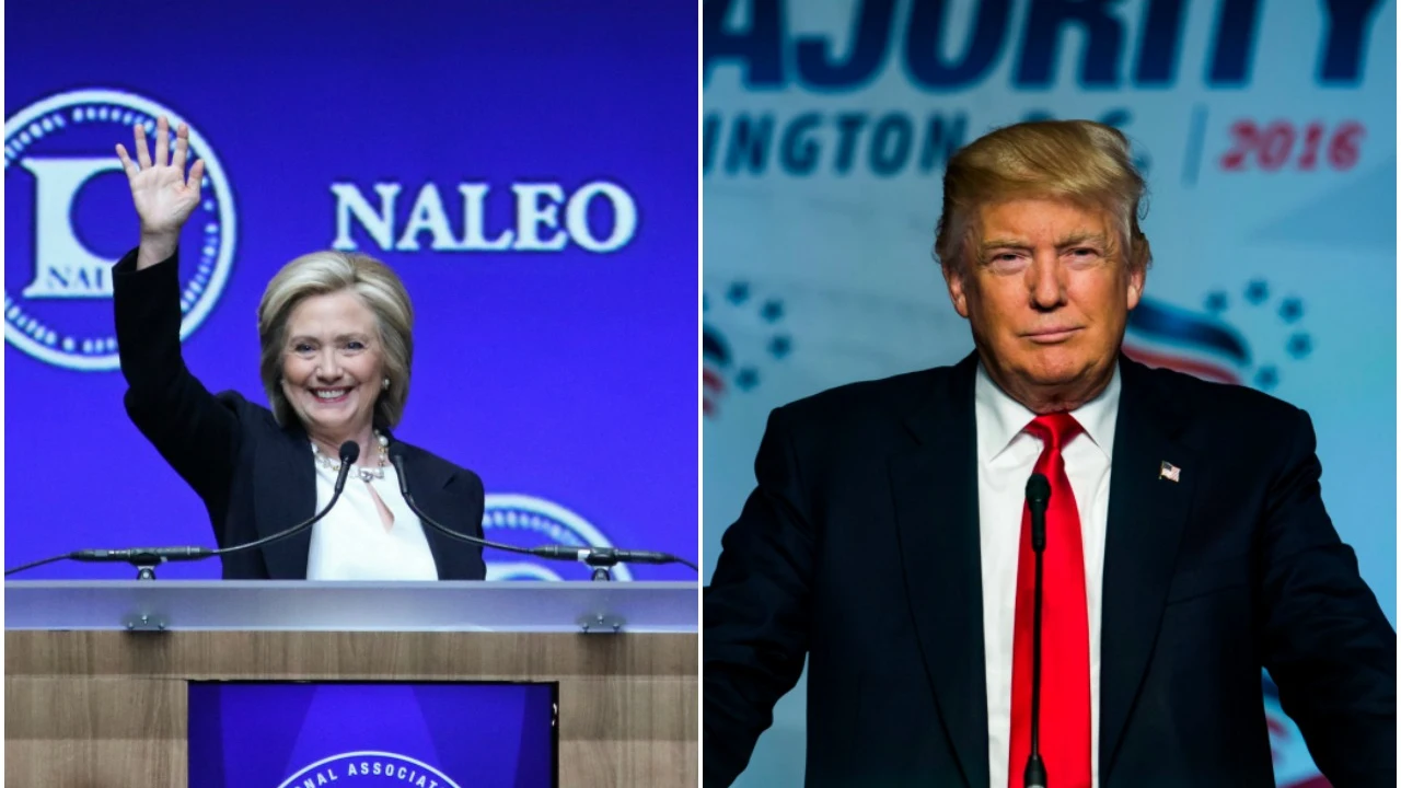 Los candidatos Hillary Clinton y Donald Trump