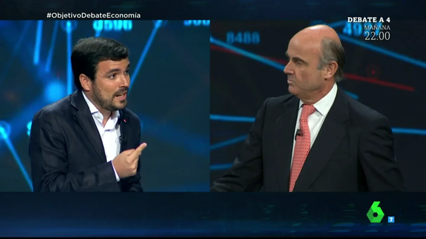 Alberto Garzón y Luis de Guindos Alberto Garzón y Luis de Guindos