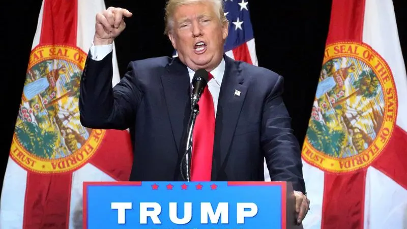 Donald Trump durante su mitin en Florida. Donald Trump durante su mitin en Florida.