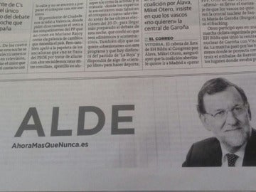 Error en la publicidad del PP en Euskadi Error en la publicidad del PP en Euskadi