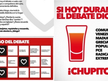 El bingo de IU para el debate 13J El bingo de IU para el debate 13J