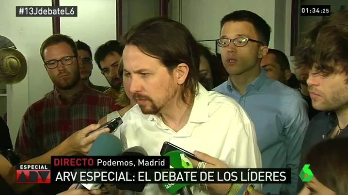 Pablo Iglesias tras el debate 13J