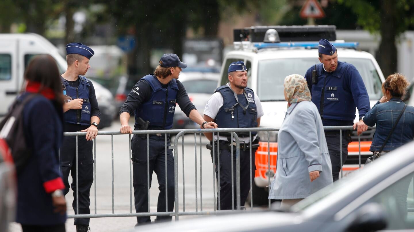 Polic&iacute;as en Bruselas
