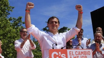 Albert Rivera durante un acto en Madrid