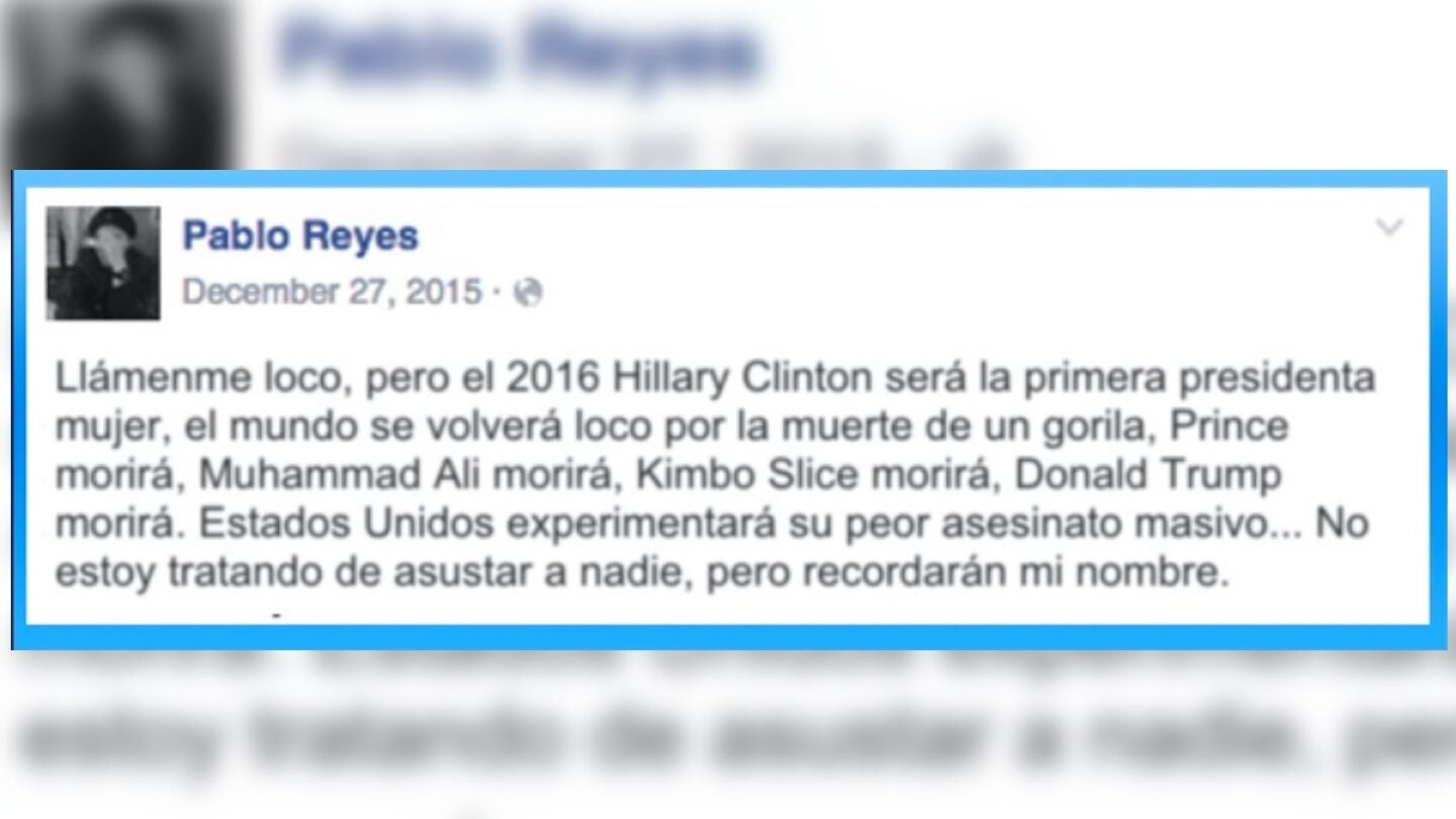 La supuesta predicci&oacute;n de Pablo Reyes