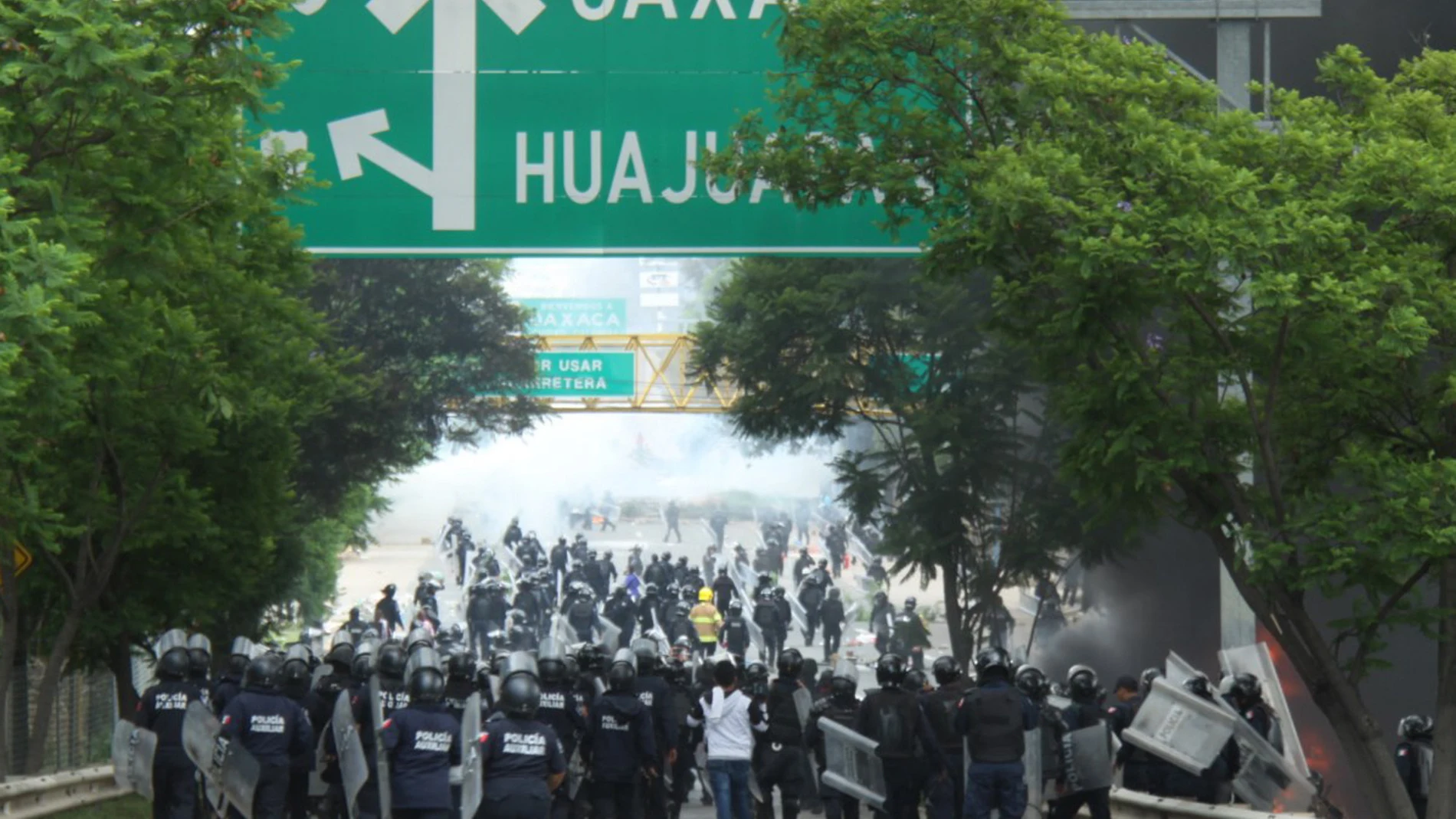 Disturbios en Oaxaca, México