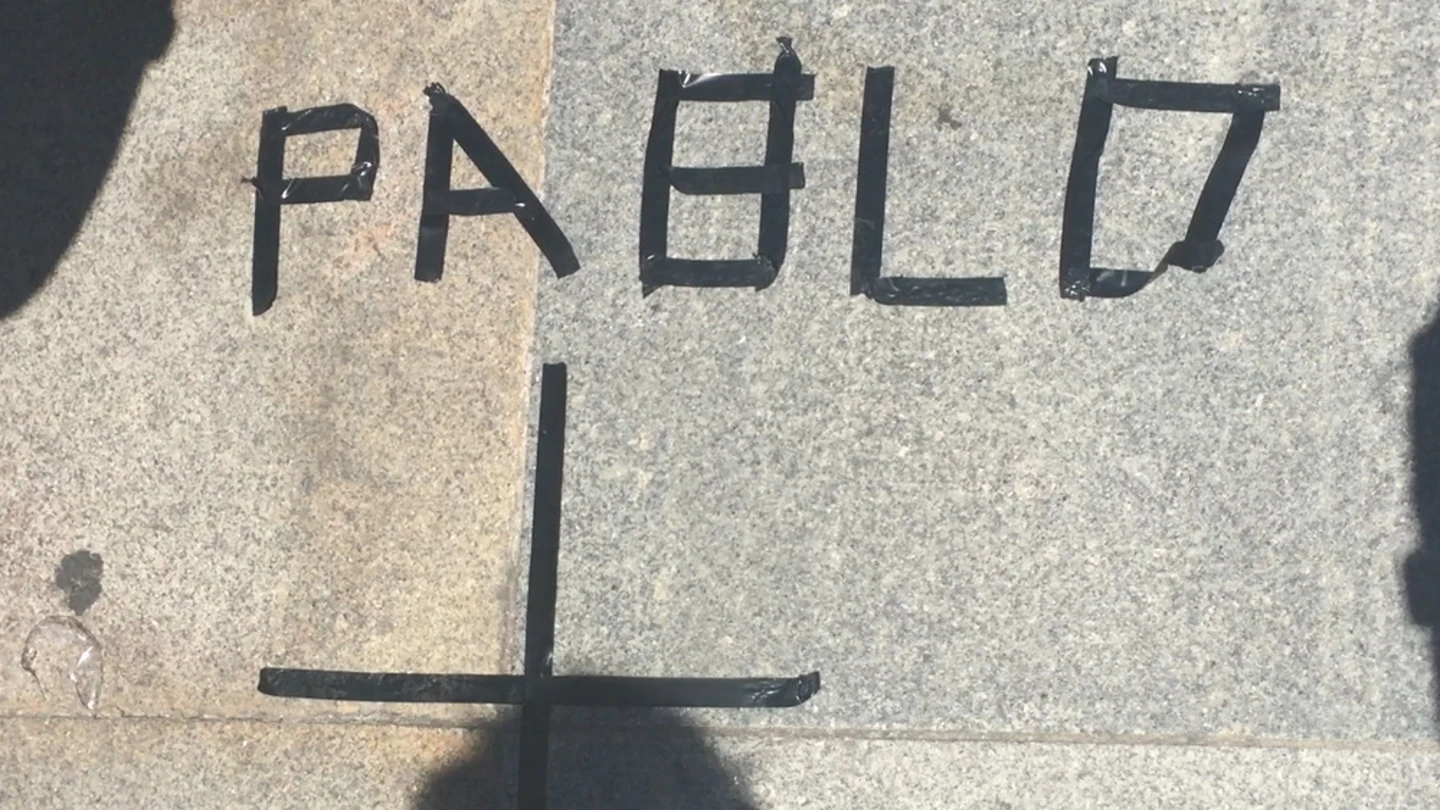 Lugar en el que Pablo Iglesias va a hablar ante los medios Lugar en el que Pablo Iglesias va a hablar ante los medios