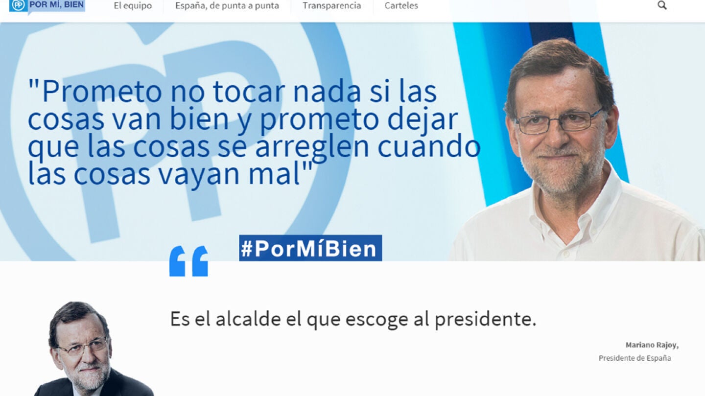 Imagen de la web rajoypresidente.es