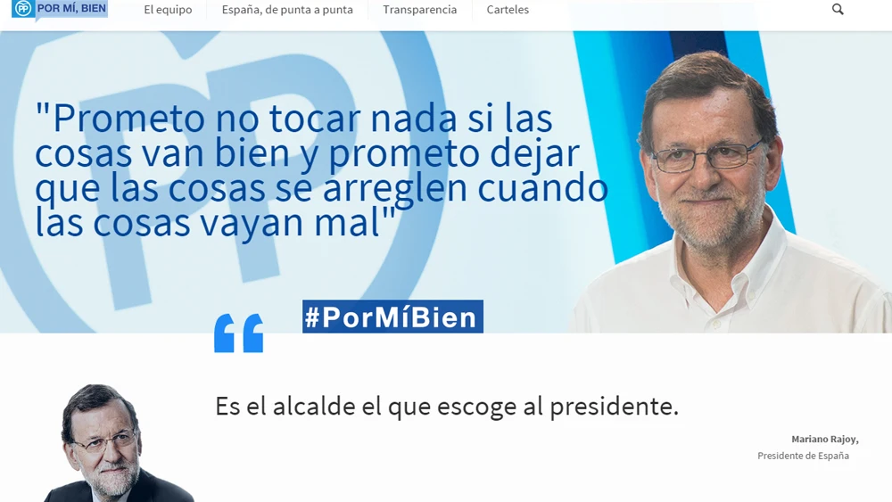 Imagen de la web rajoypresidente.es