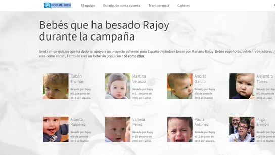Fragmento de la web 'rajoypresidente.es', de El Mundo Today Fragmento de la web 'rajoypresidente.es', de El Mundo Today
