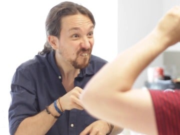 Pablo Iglesias, con Rush Smith Pablo Iglesias, con Rush Smith