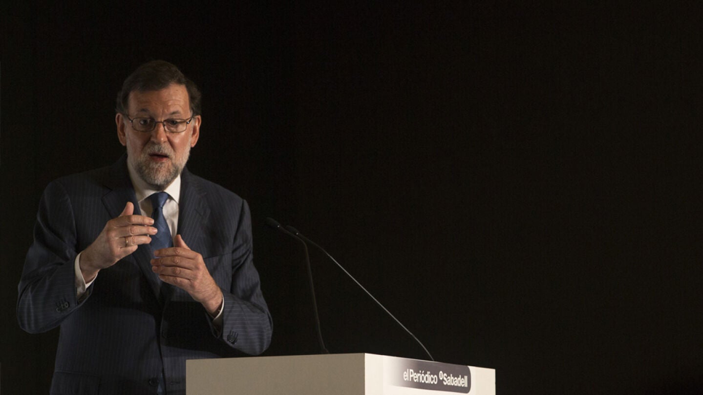 Rajoy durante un acto electoral
