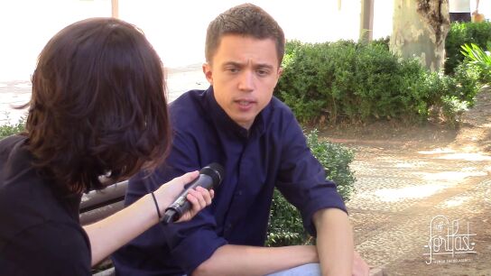 &Iacute;&ntilde;igo Errej&oacute;n, n&uacute;mero dos de Podemos, durante la entrevista con Fortfast