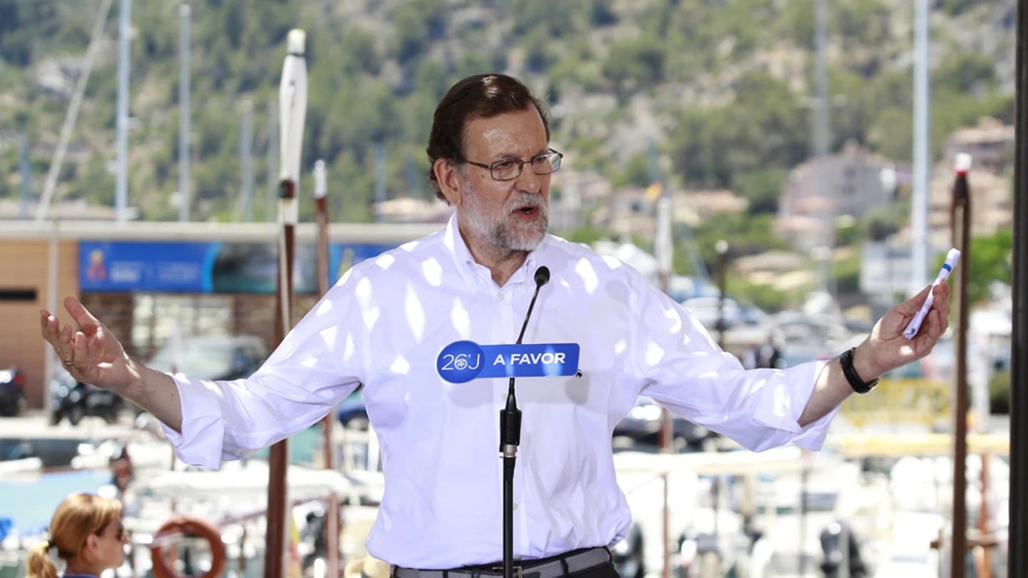 Mariano Rajoy durante un acto electoral Mariano Rajoy durante un acto electoral