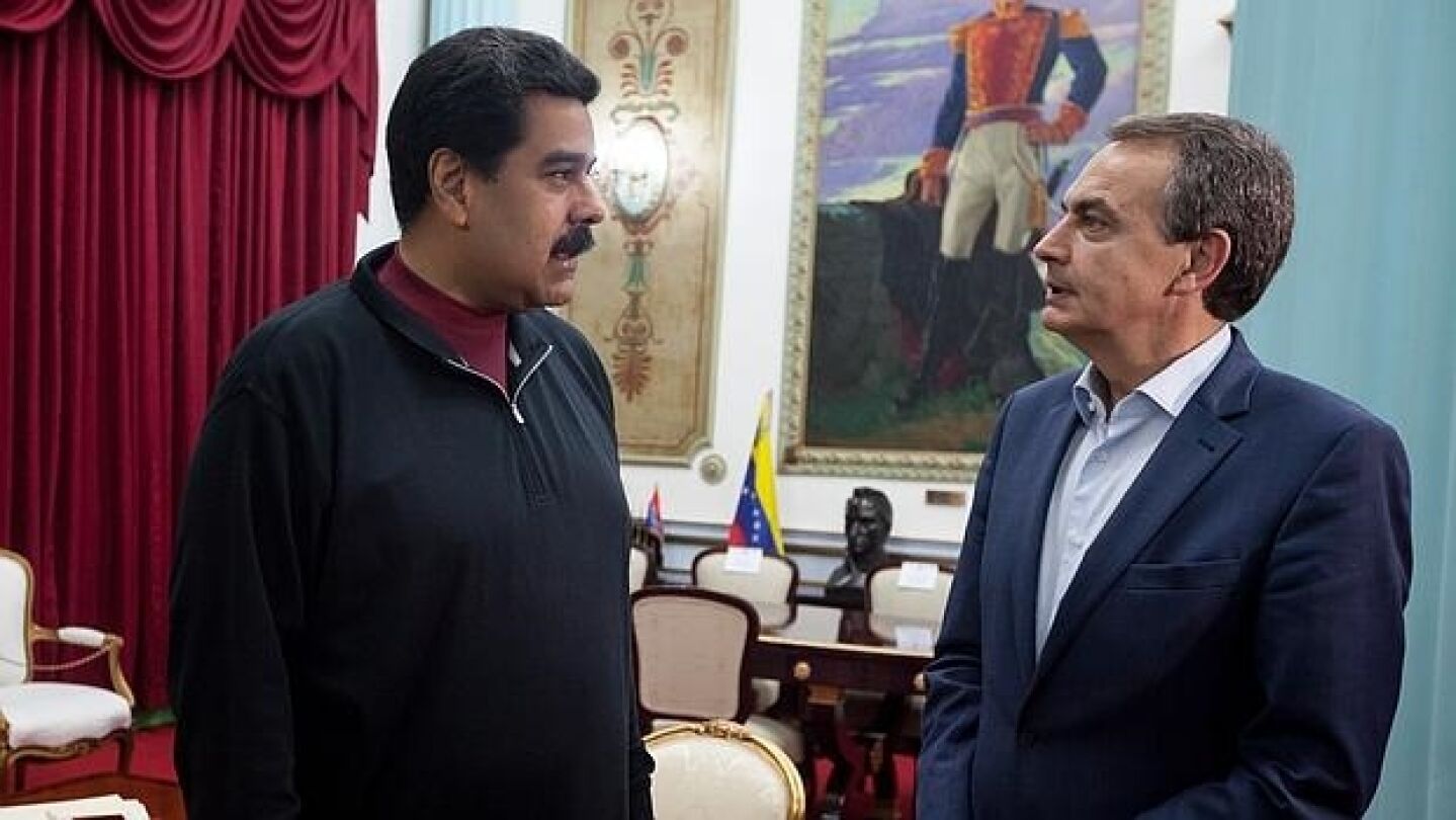 Nicol&aacute;s Maduro y Jos&eacute; Luis Rodr&iacute;guez Zapatero