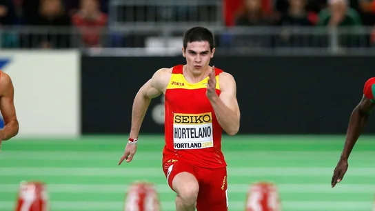 Bruno Hortelano, en una prueba de 100 metros Bruno Hortelano, en una prueba de 100 metros