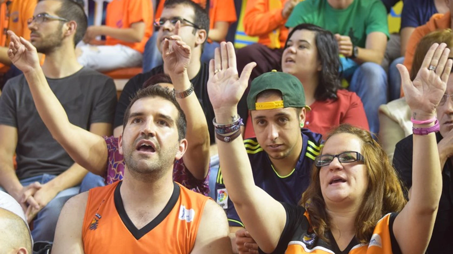 La afición del Montakit Fuenlabrada, durante un encuentro La afición del Montakit Fuenlabrada, durante un encuentro