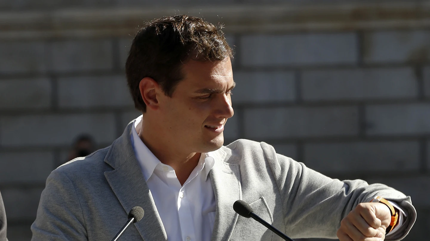 Albert Rivera en un acto de campaña Albert Rivera en un acto de campaña