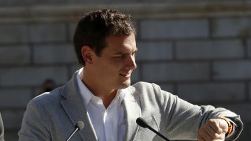 Albert Rivera en un acto de campaña