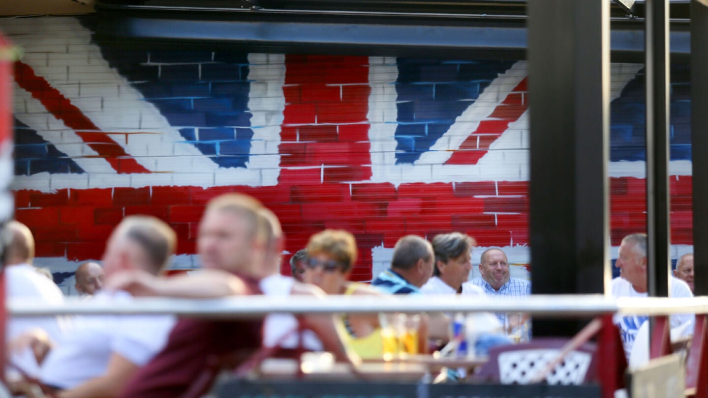 Ciudadanos brit&aacute;nicos en lugar de ocio de la costa levantina