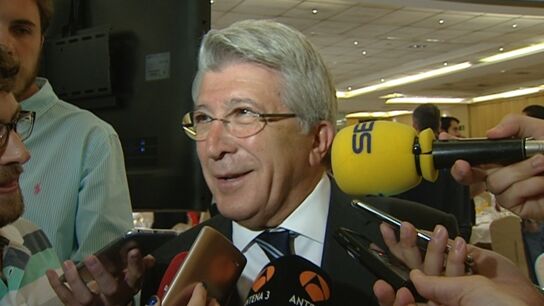 Enrique Cerezo atiende a los medios de comunicaci&oacute;n