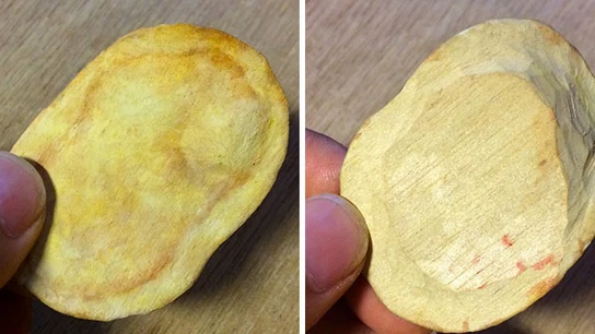 Patatas talladas en madera Patatas talladas en madera