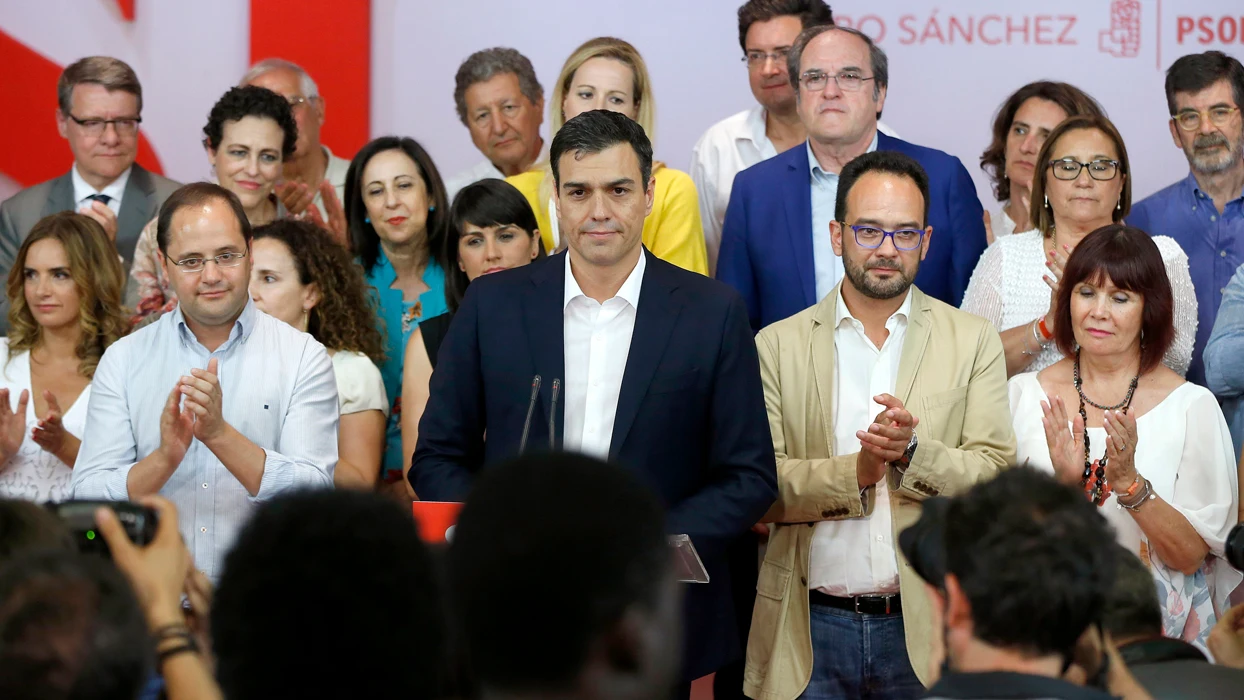 Pedro Sánchez la noche del 26J