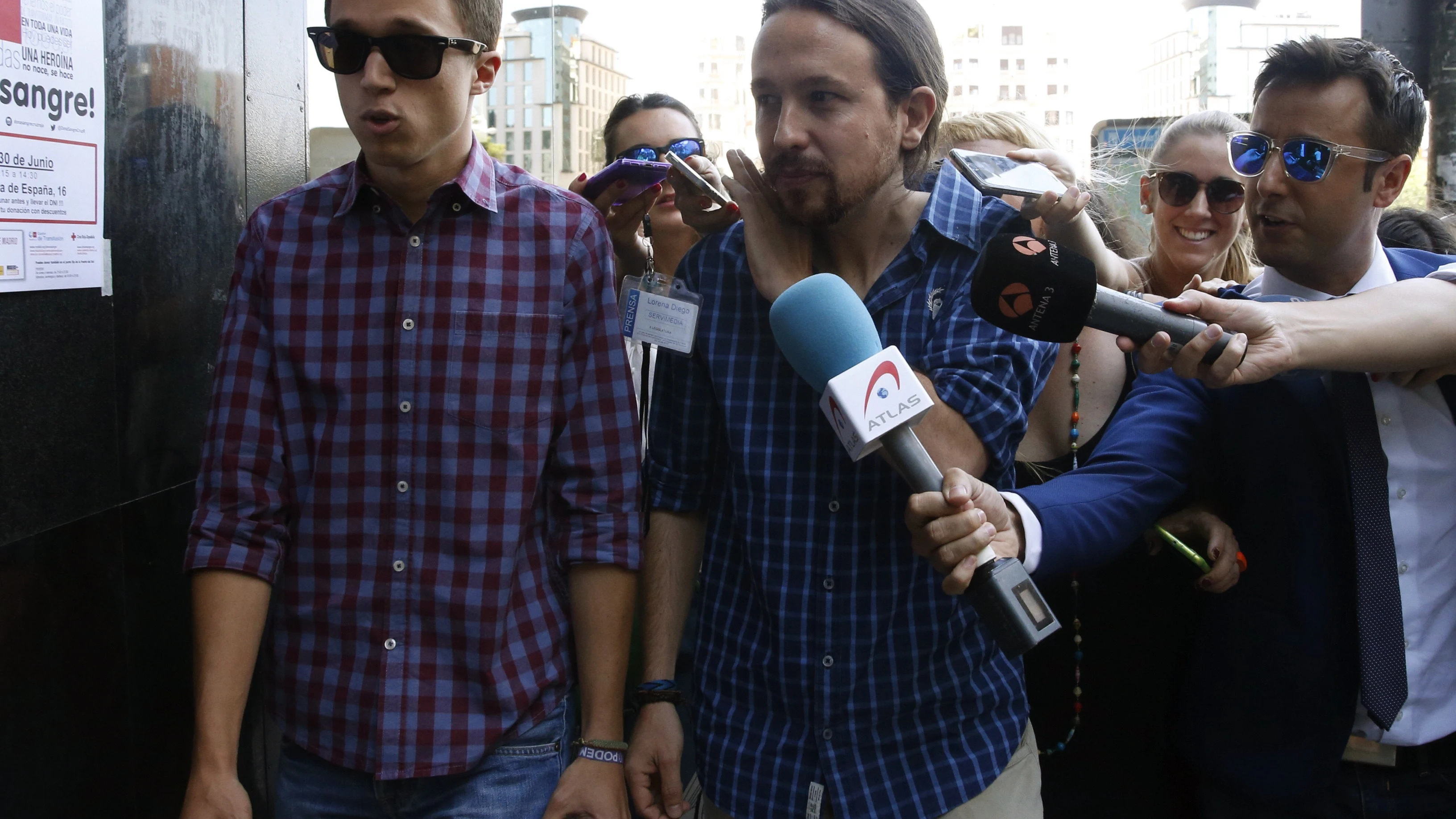 Pablo Iglesias e Iñigo Errejón llegan a la reunión de Podemos