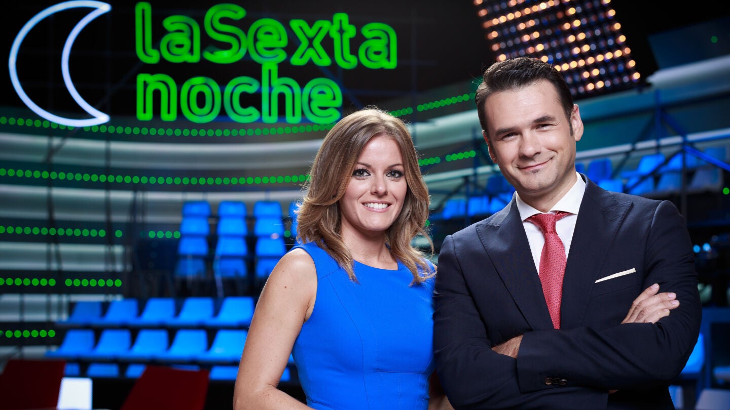 I&ntilde;aki L&oacute;pez y Andrea Ropero, en laSexta Noche