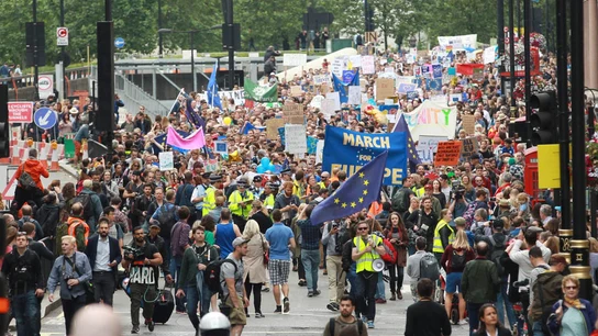 Multitudinaria marcha en Londres contra el Brexit Multitudinaria marcha en Londres contra el Brexit